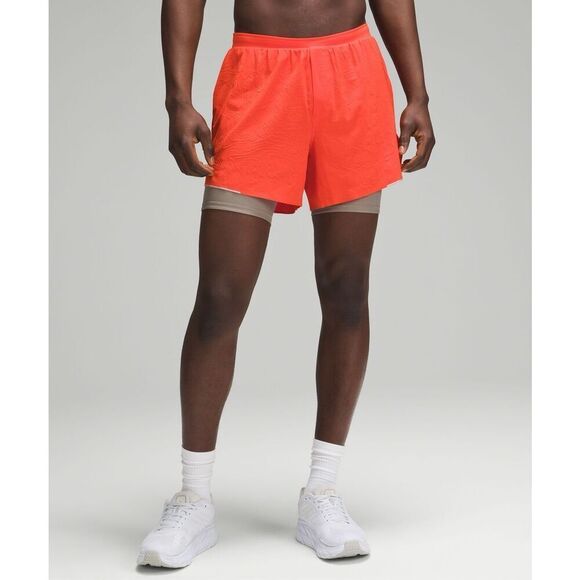 Lululemon Fast And Free Shorts size S 5” Airflow Orange - Picture 2 of 14
